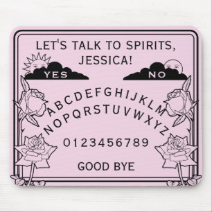 Tapis De Souris Gothique Girly Pastel Pink Spirit Board Floral
