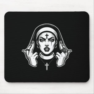 Tapis De Souris Gothique satanique nonne blackcraft sataniste occu