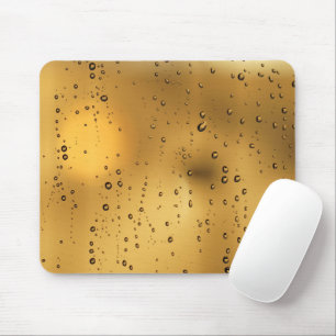 Tapis De Souris Goutte de pluie texturée dorée accrocheuse