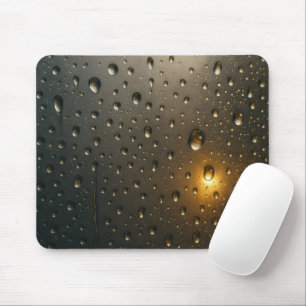 Tapis De Souris gouttes à plume avec lumière dorée