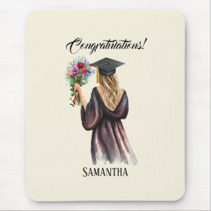Tapis De Souris Graduation personnalisée en aquarelle (11)