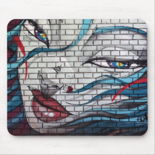 Tapis De Souris Graffiti de fille asiatique 