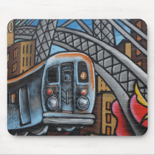 Tapis De Souris Graffiti urbain dans le métro