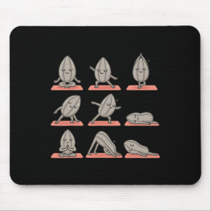 Tapis De Souris Graine de Tournesol Faisant du Yoga Végétalien Kaw