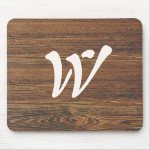 Tapis De Souris Grains en bois de teck avec monogramme