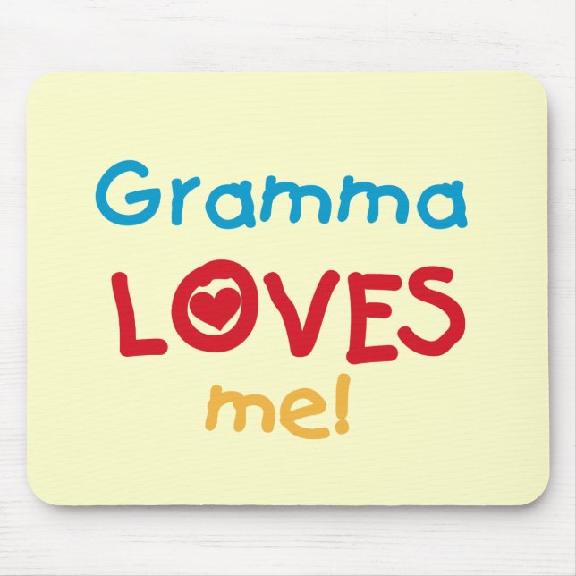 Tapis De Souris Gramma aime mes t-shirts et cadeaux (Devant)