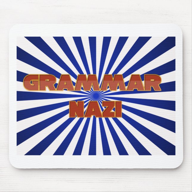 Tapis De Souris Grammar Nazi (Devant)