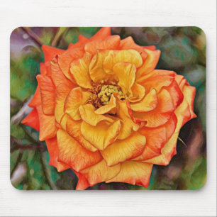 Tapis De Souris Grand écran de souris d'art Rose orange