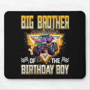 Tapis De Souris Grand Frère du Monster Truck Birt du garçon fêté