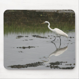 Tapis De Souris Grand héron blanc Mousepad