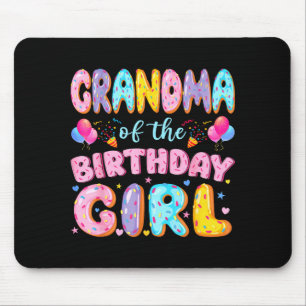 Tapis De Souris Grand-mère de la fille d'anniversaire donut sucré 