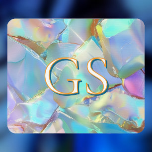 Tapis De Souris Grand monogramme ou nom sur Opal