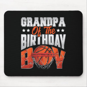 Tapis De Souris Grand-pa basket-ball anniversaire Boy Family Balle