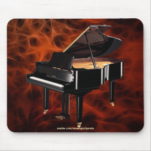 Tapis De Souris Grand Piano Music-amoureux du design Red Fractal