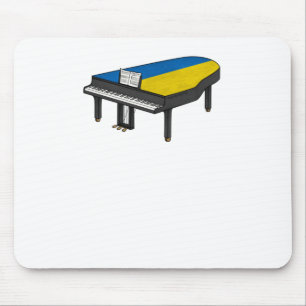 Tapis De Souris Grand Piano Ukrainien Drapeau Pianiste musicien St