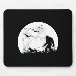 Tapis De Souris Grand Pied de Marche Chien Saucisse Lune Sasquatch
