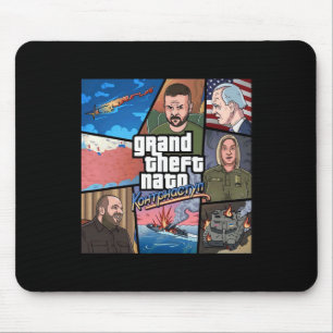Tapis De Souris Grand Theft Nato Ukraine Contre-Offensive Guerre P