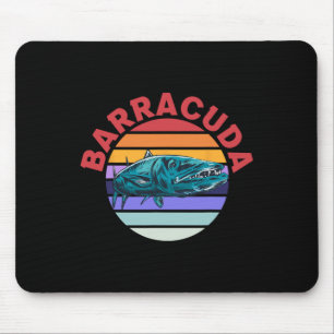 Tapis De Souris Grande Byrracuda Cuda Pêche Faune Eau Salée Fi