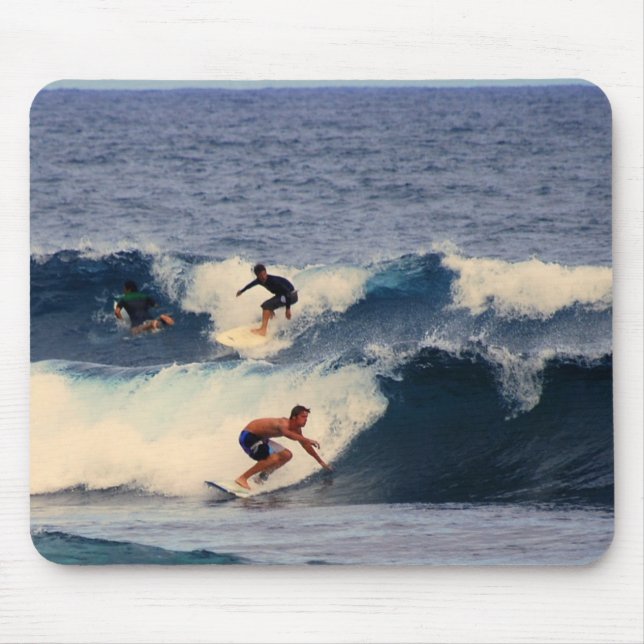 Tapis De Souris Grande île d'Hawaii Surfers (Devant)