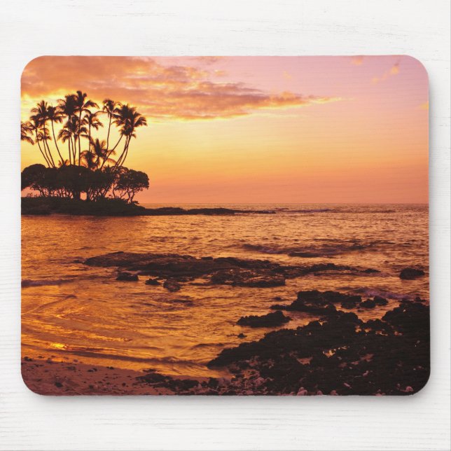 Tapis De Souris Grande île, Hawaï. Coucher du soleil, Big Island H (Devant)