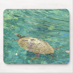Tapis De Souris grande tortue fluviale nager