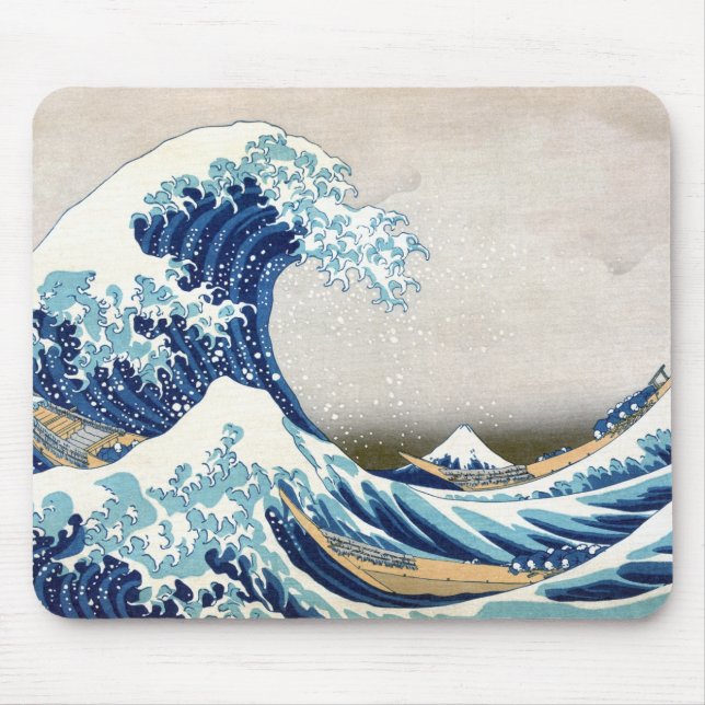 Tapis De Souris Grande vague au large de Kanagawa Art japonais (Devant)