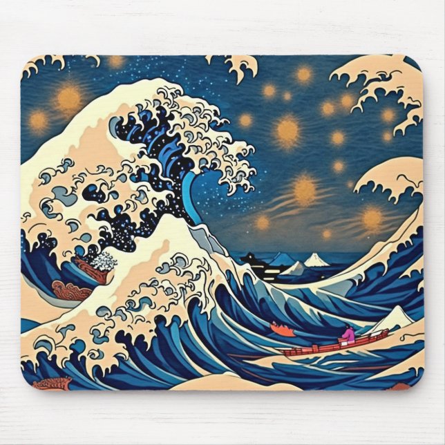 Tapis De Souris Grande vague japonaise (Devant)