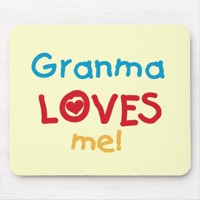 Tapis De Souris Granma aime mes t-shirts et cadeaux (Devant)