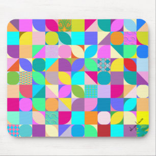 Tapis de Souris Graphique Abstrait Géométrique Col
