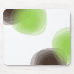 Tapis De Souris Graphique abstrait vert, moderne, simple, fleuri
