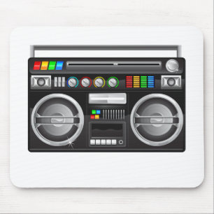 Tapis De Souris graphique blaster du ghetto de boombox rétro