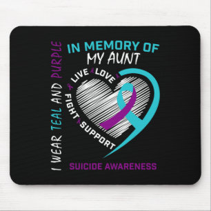 Tapis De Souris Graphique Coeur En Mémoire De La Sensibilisation A