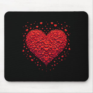 Tapis De Souris Graphique de cœur d'amour Saint-Valentin Femmes