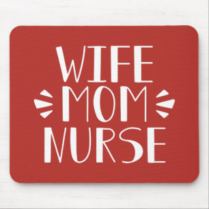 Tapis De Souris Graphique d'infirmière de maman d'épouse
