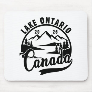 Tapis De Souris Graphique Scénique Noir & Blanc du Lac Ontario
