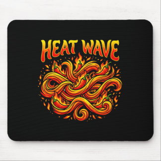 Tapis De Souris Graphique vague de chaleur masculine chili épicé f