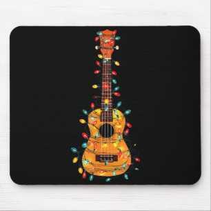 Tapis De Souris Graphiques de Noël drôles de ukulélé pour amateur