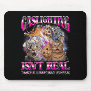 Tapis De Souris Graphisme de chat drôle de contrefaçon de Gaslight