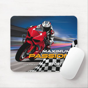 Tapis De Souris Graphisme de course de superbike passion maximale 