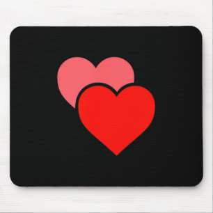 Tapis De Souris Graphisme de doubles cœurs de la Saint-Valentin
