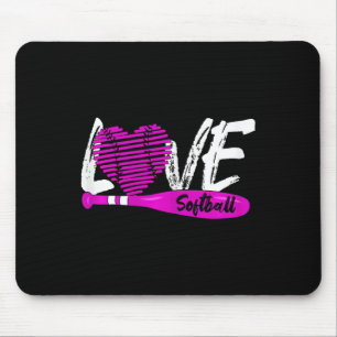 Tapis De Souris Graphisme de softball disant Filles et femmes