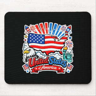 Tapis De Souris Graphisme patriotique des États-Unis d'Amérique, c