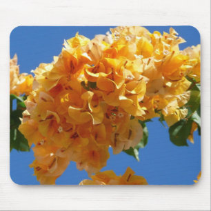 Tapis De Souris Grappe de Fleur Tropicale de Bougainvillée Dorée
