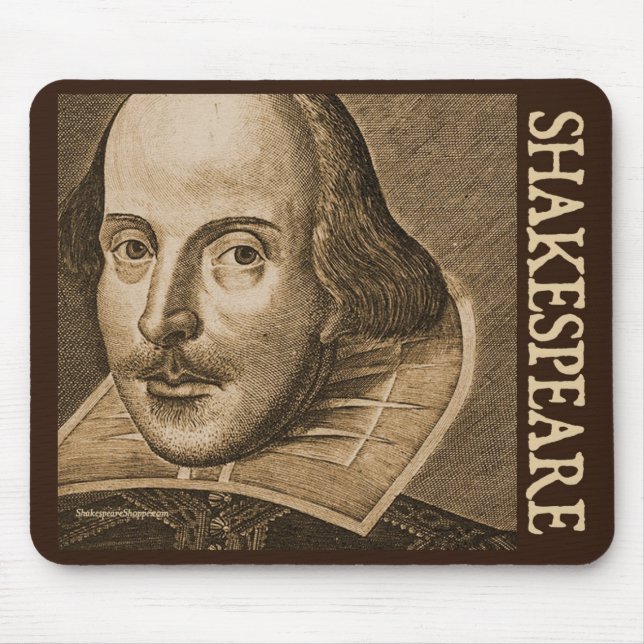 Tapis De Souris Gravures de Shakespeare Droeshout (Devant)