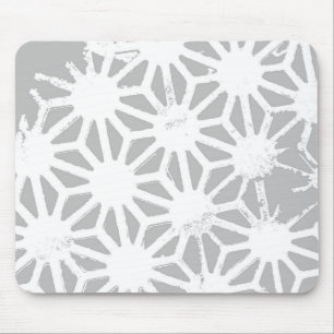 Tapis De Souris Gray and white geometric pattern
