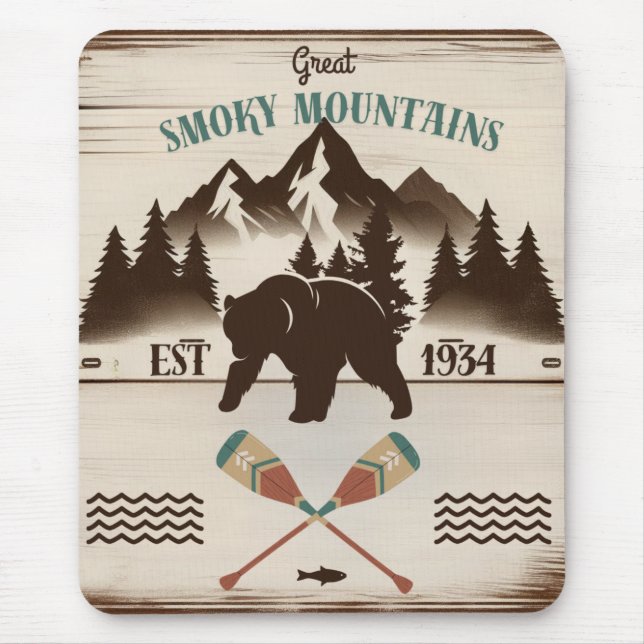 Tapis De Souris Great Smoky Mountains, TN ours (Devant)