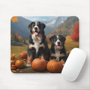 Tapis De Souris Greater Swiss Mountain Pup Délice de citrouille d'
