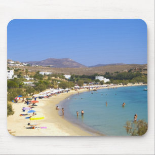 Tapis De Souris Grèce, île de Paros, Krios Beach vue d'en haut