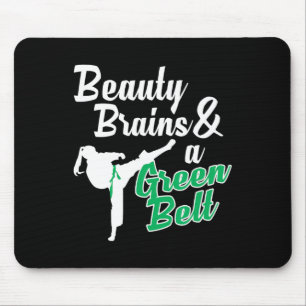 Tapis De Souris Green Belt Taekwondo Martial Arts Funny Judo Citat