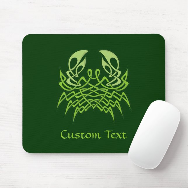 Tapis De Souris Green crab Celtic Knot (Avec souris)